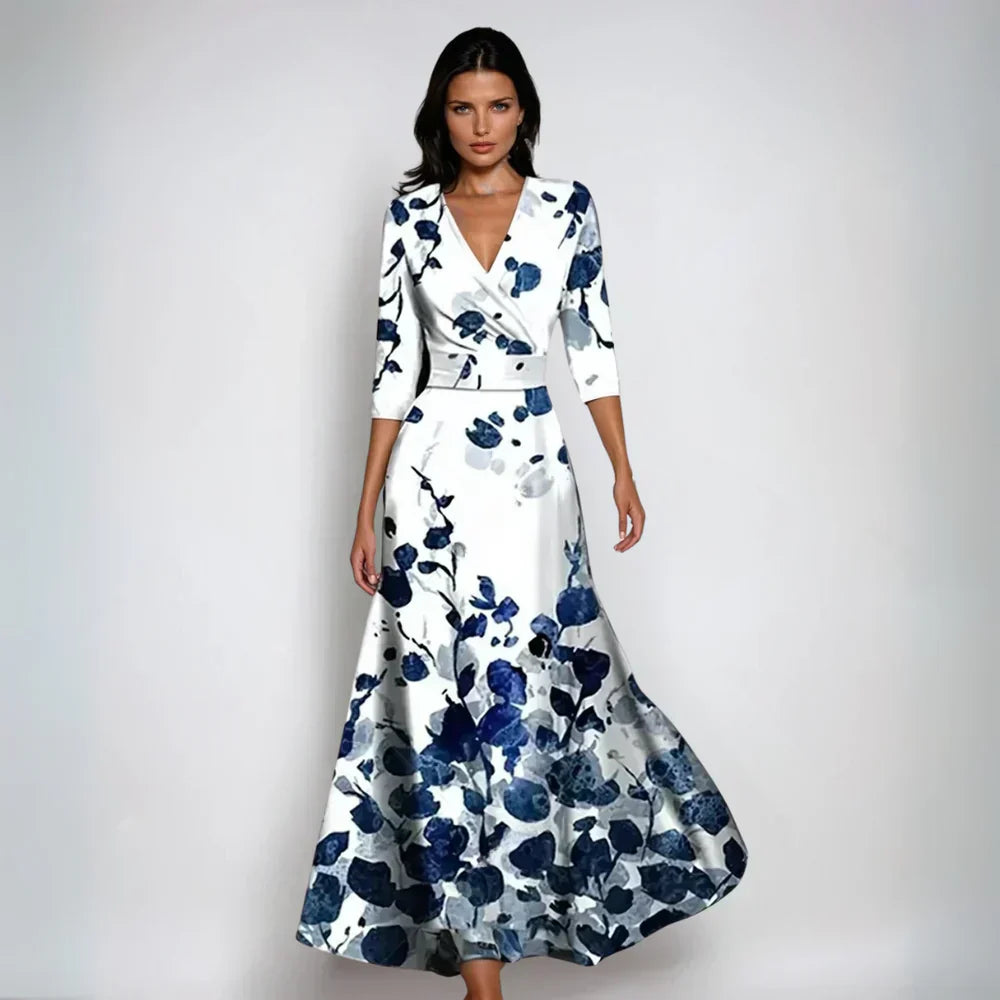 ELIANA™ | Elegant Floral A-Line Dress