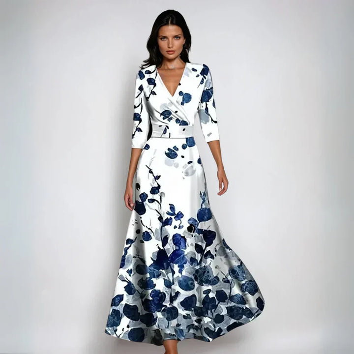 ELIANA™ | Elegant Floral A-Line Dress