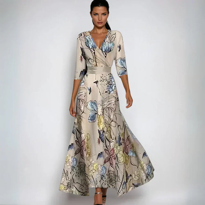 ELIANA™ | Elegant Floral A-Line Dress