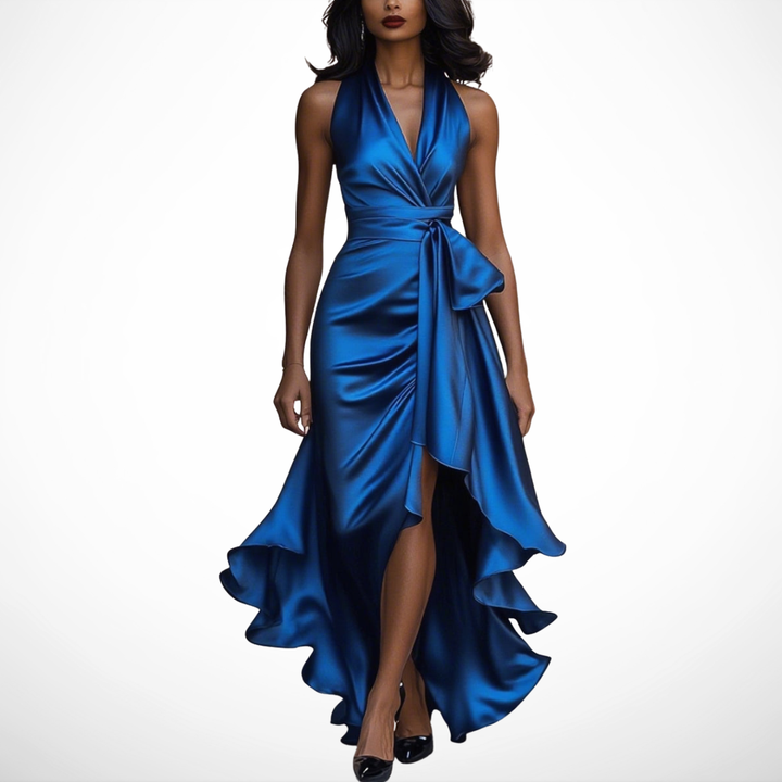 Satin Draped Waist Dress | The Spark