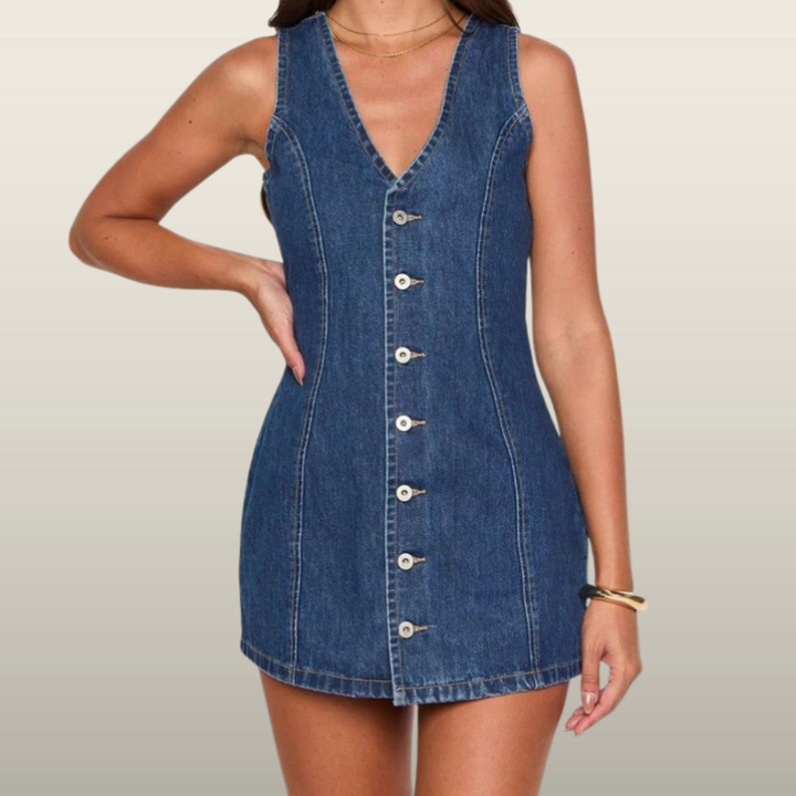 YANA™ – Chic Sleeveless Tie Waist Dress