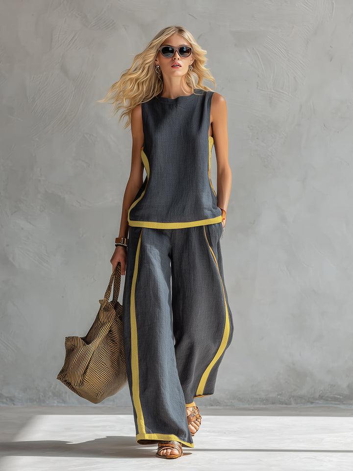 LEILA™ | Elegant Cotton & Linen Suit
