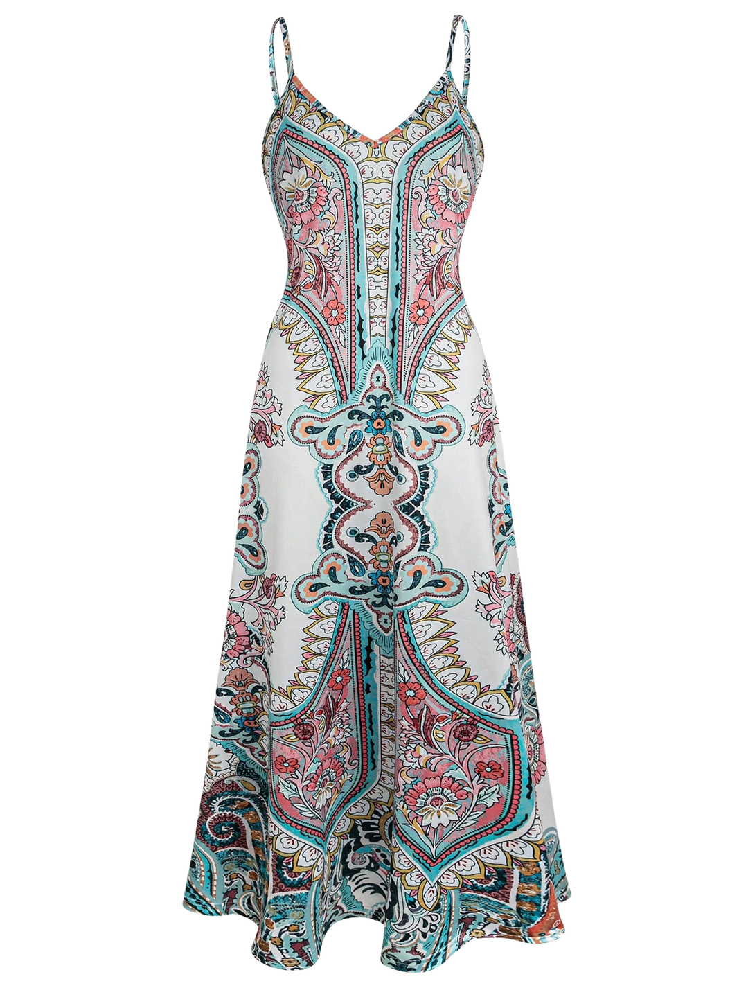 OTTILIE™ | Boho Floral Print Sleeveless Dress