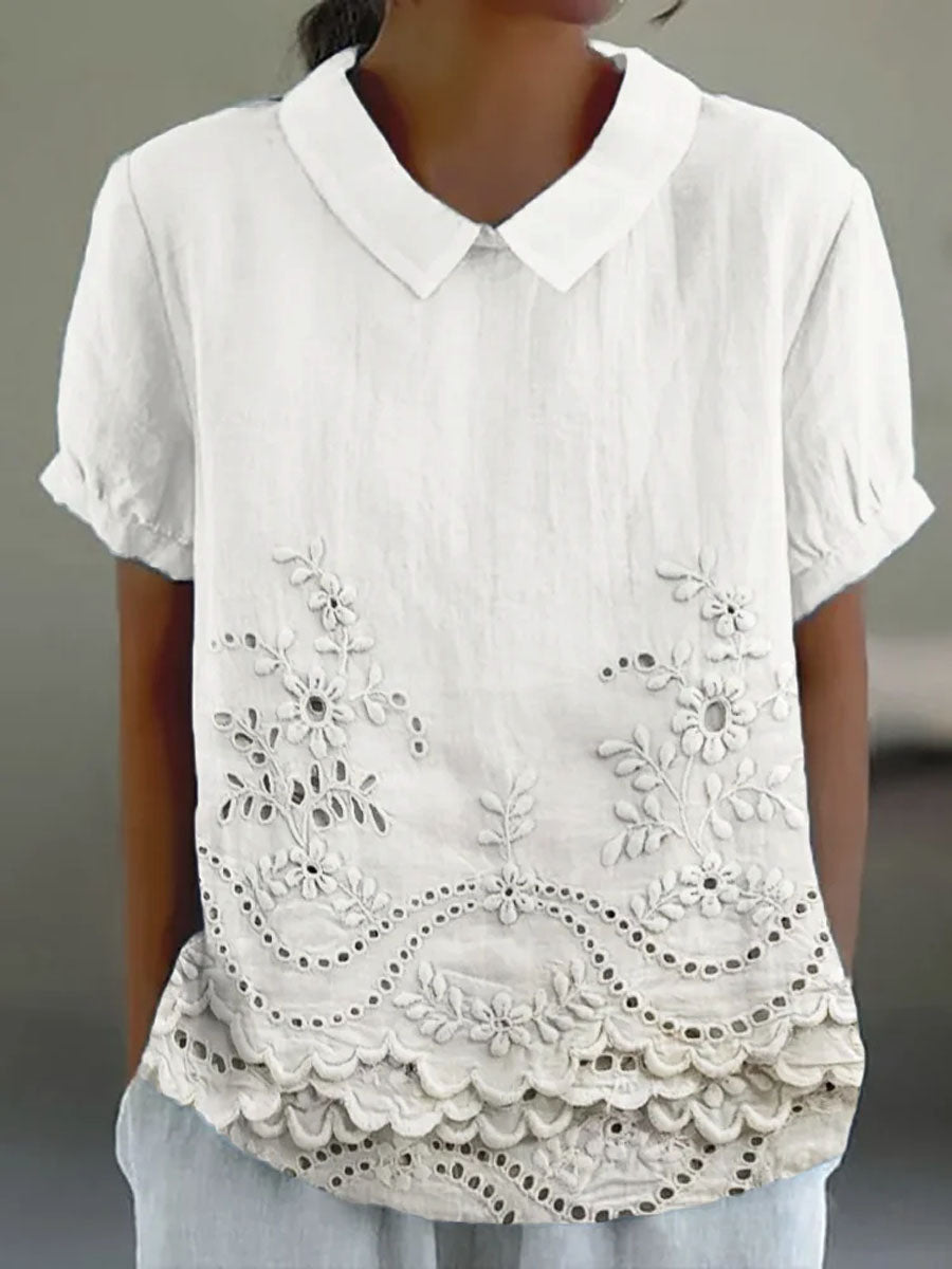 LILY™ | Floral Embroidered Shirt
