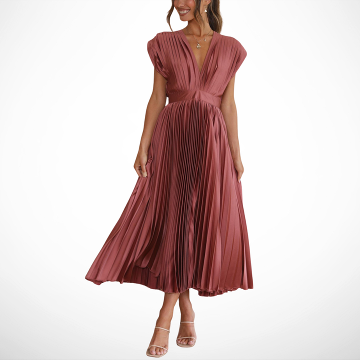 Radiant Elegance | Pleated Dress