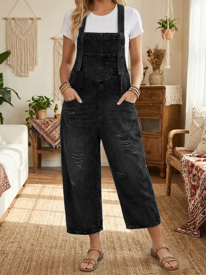 Freja – Vintage Denim Dungarees
