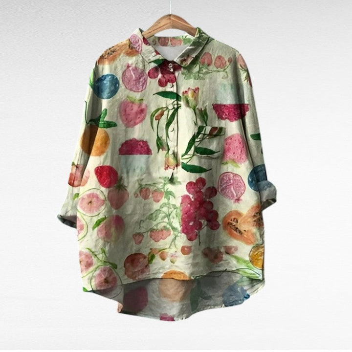 DARIA | Elegant Summer Linen Blouse