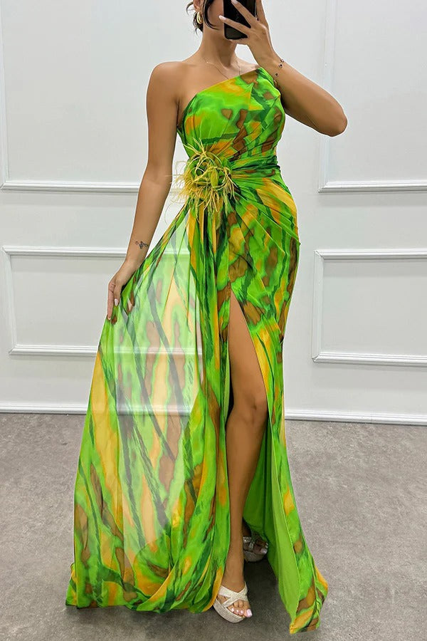 VIRELLE™ | Vibrant Draped Dress