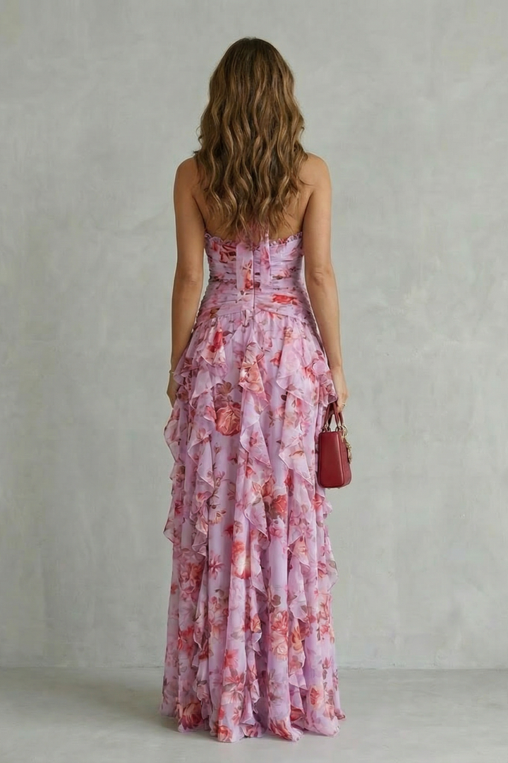 Bella | Long dress with halter neck