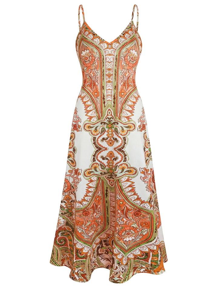 OTTILIE™ | Boho Floral Print Sleeveless Dress