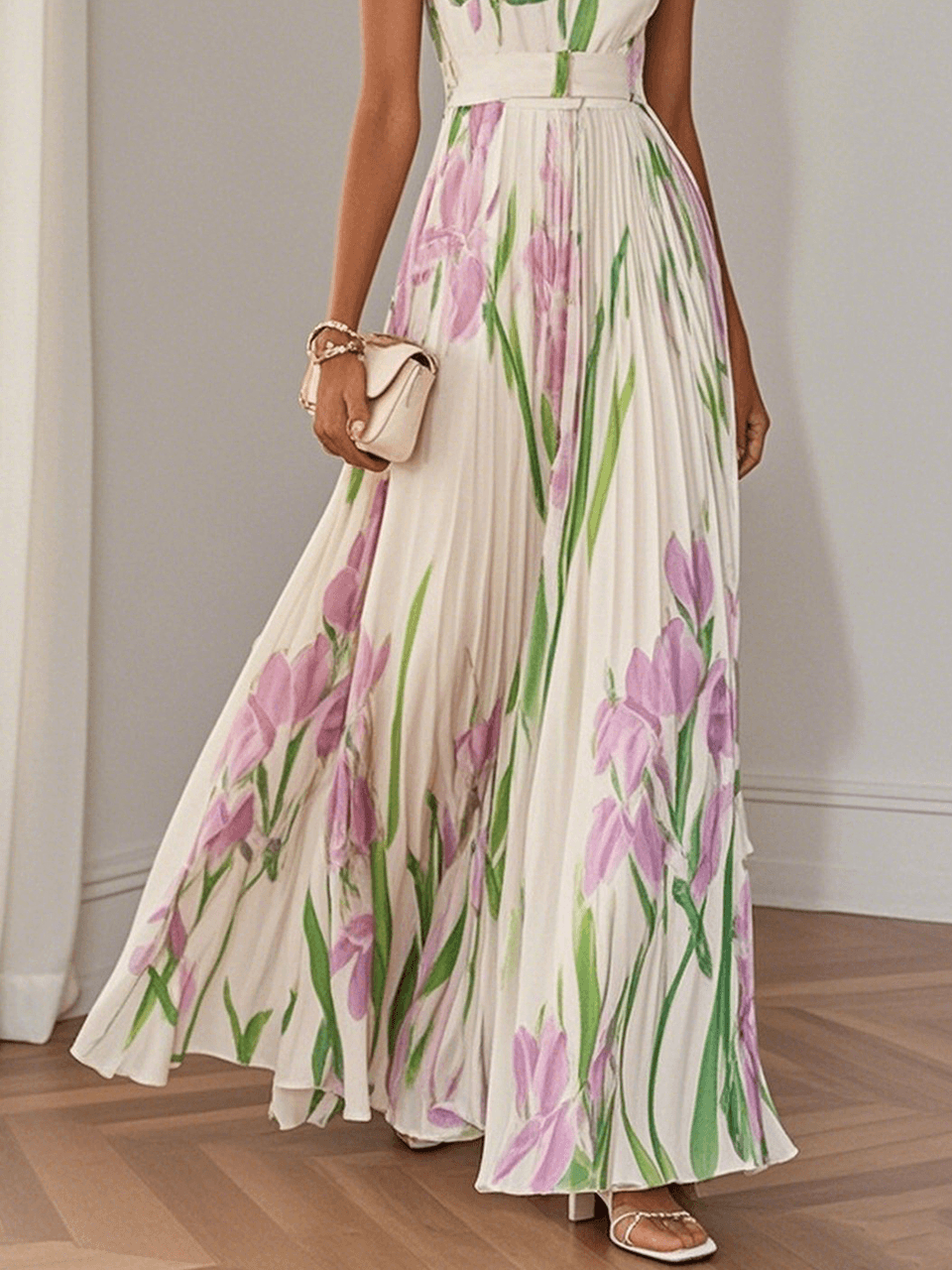 Yara™ - Maxi Dress Made of Pleated Chiffon