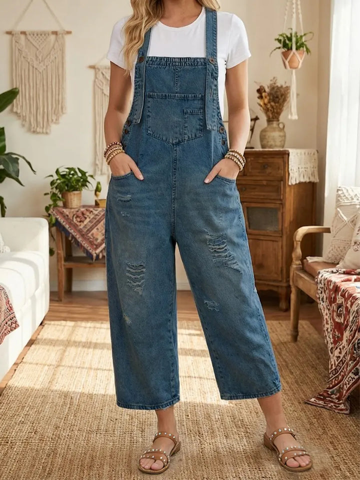 Freja – Vintage Denim Dungarees