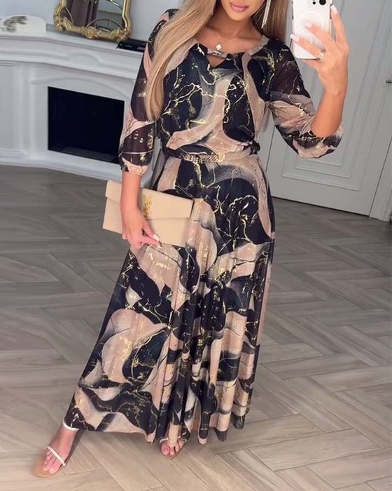 CAMILLE™ | Printed Chiffon Dress