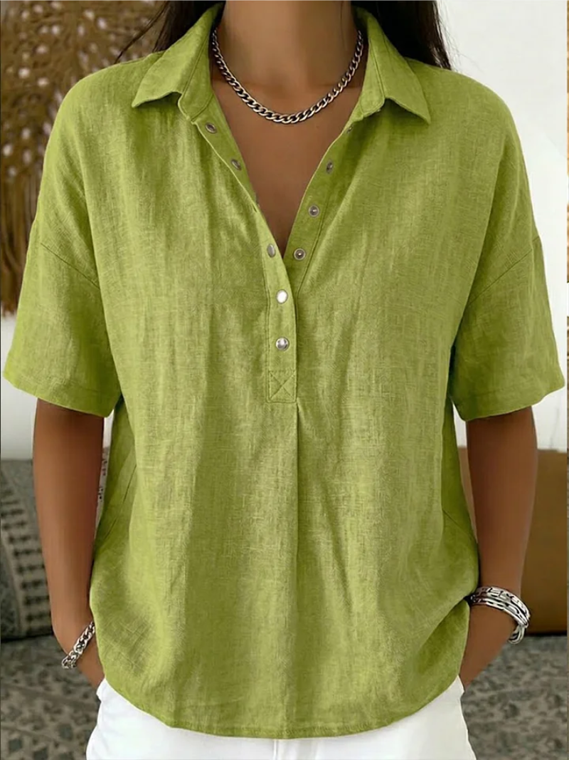 PABASARA™ | Blouse with Collar and Button