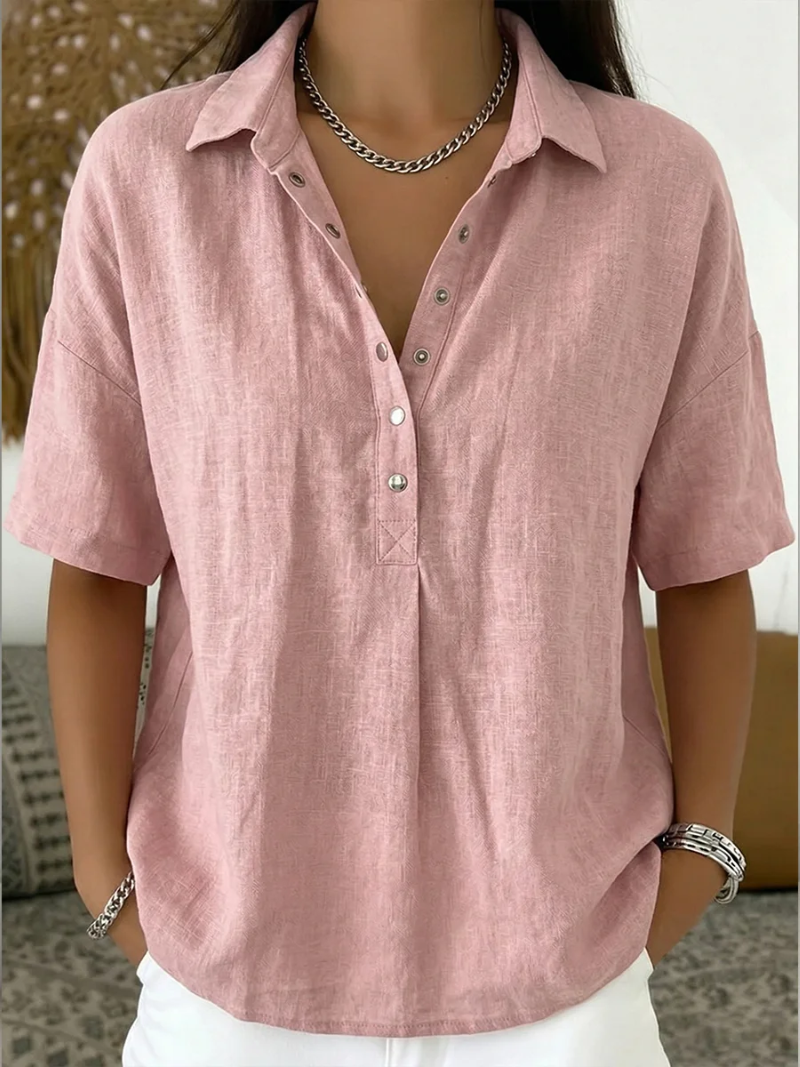 PABASARA™ | Blouse with Collar and Button