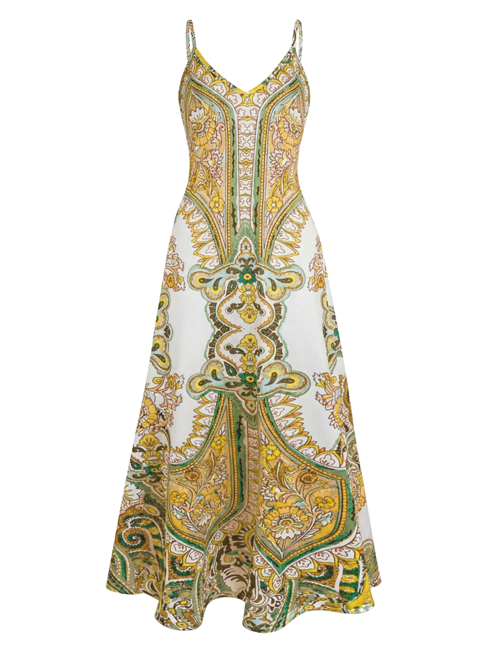 OTTILIE™ | Boho Floral Print Sleeveless Dress