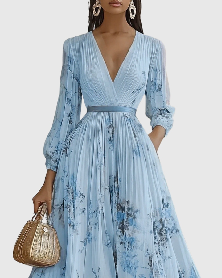 Siena™ - Elegant Pleated Maxi Dress