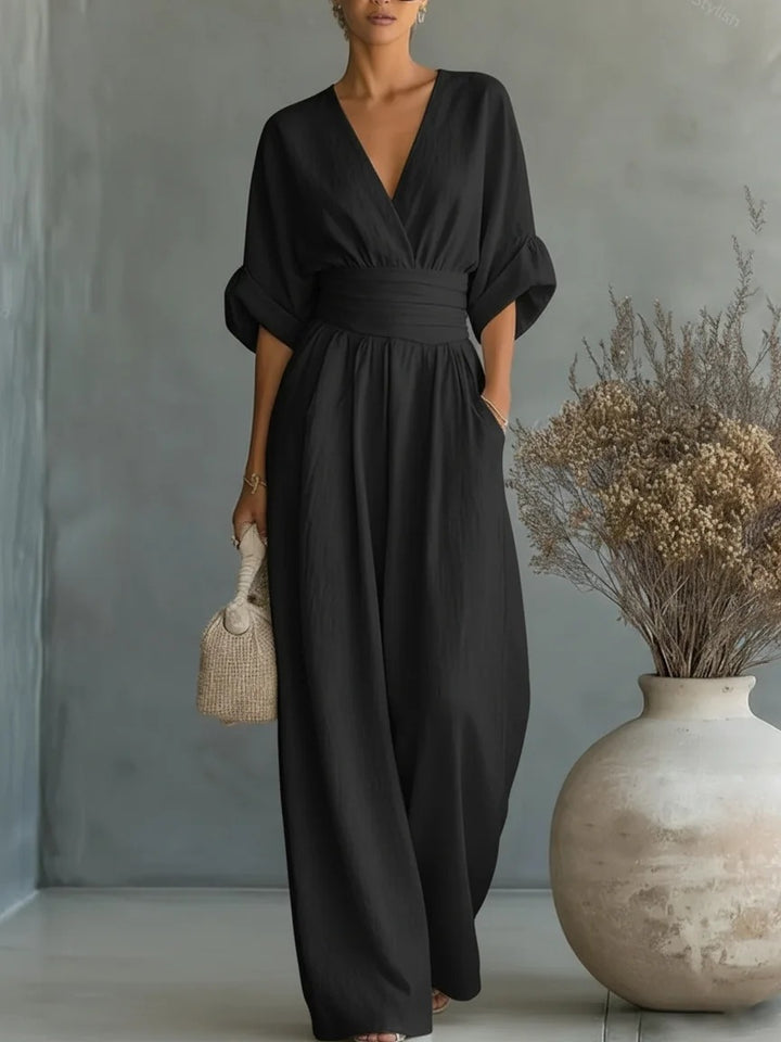 VALENCIA | Elegant Slimming Jumpsuit with V-Neck