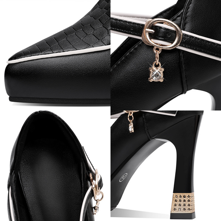 Aurora – T-Bar Jewel Court Shoes
