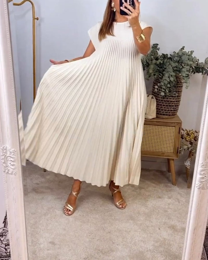Sparkling Elegance | Sleeveless Pleated Dress