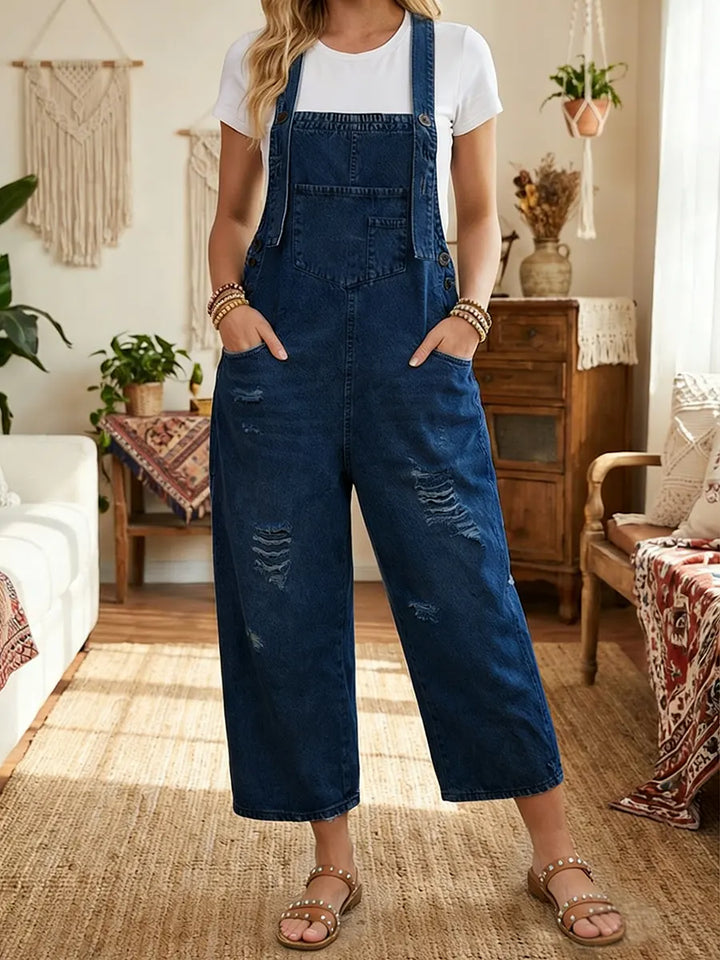 Freja – Vintage Denim Dungarees