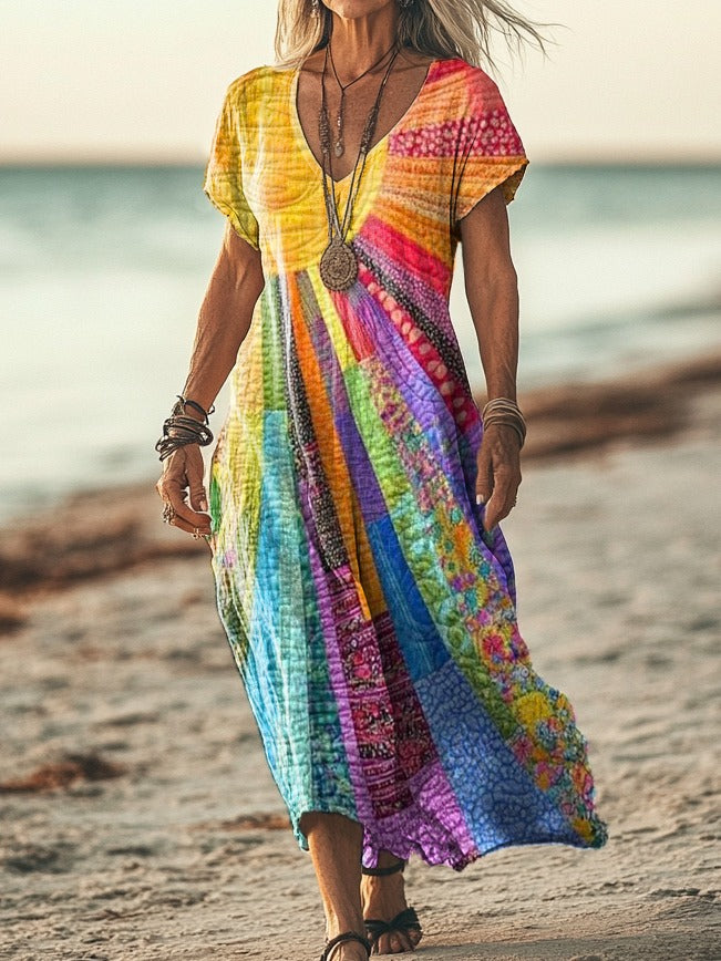 DELAILA™ | Bohemian Sun Design Dress