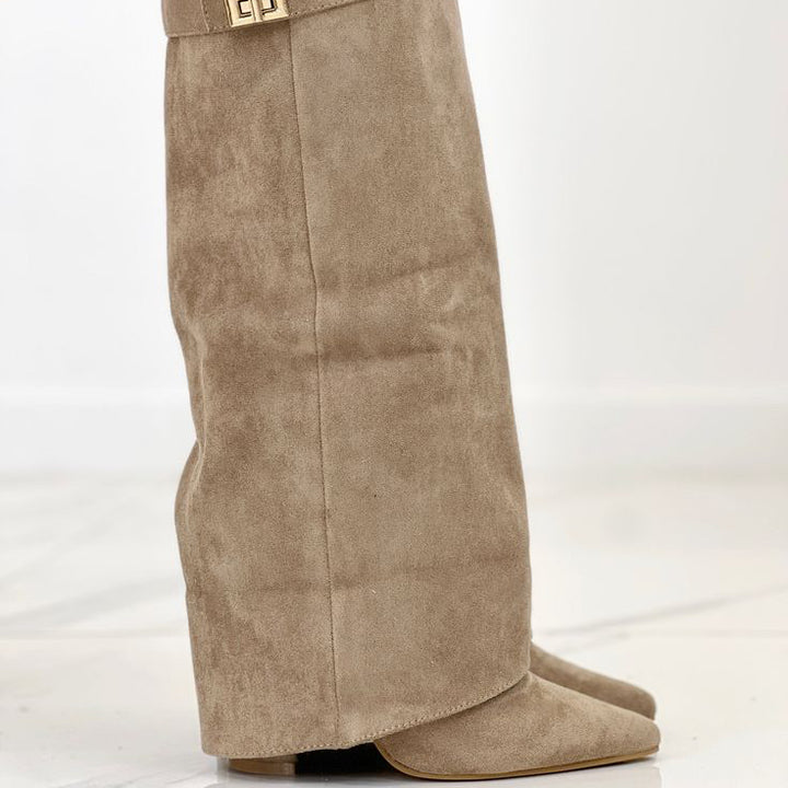 ARABELLA™ - Khaki Suede Boots