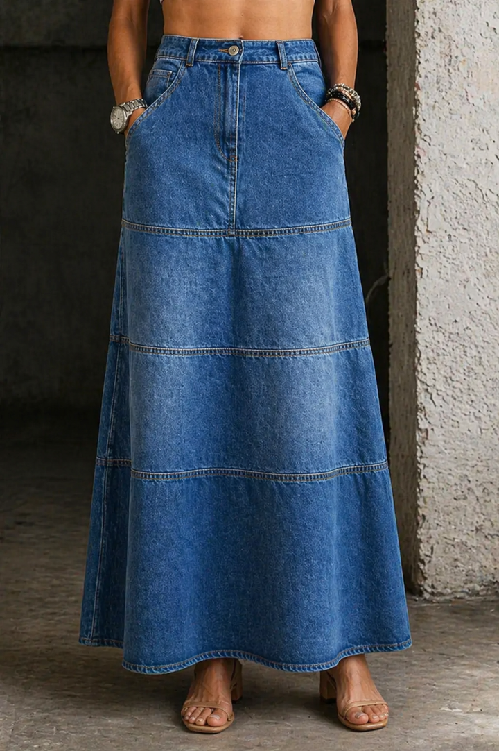 Mary | Midi Denim Skirt