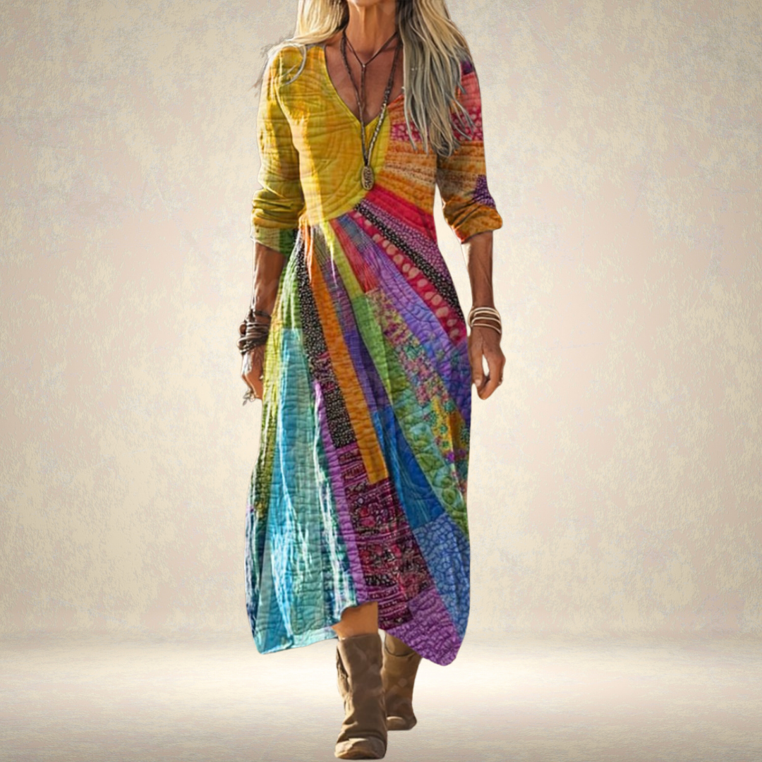 DELAILA™ | Bohemian Sun Design Dress
