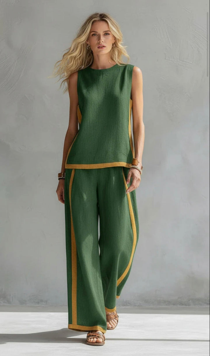 LEILA™ | Elegant Cotton & Linen Suit