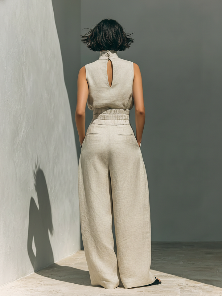 MARIA™ | Minimalist Tank Top and Wide-Leg Trousers Set