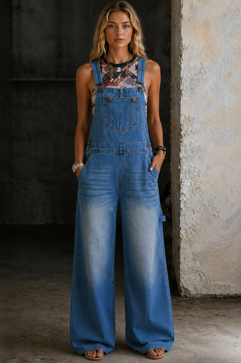 Harper | Denim jumpsuit with elasticated waist
