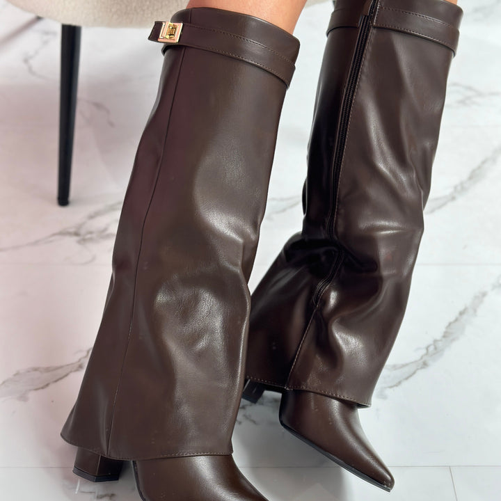 VIVIENNE™ - Brown Leather Boots