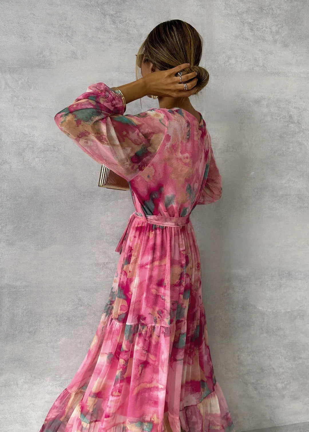 Lieke™ - Wrap Dress with Floral Pattern