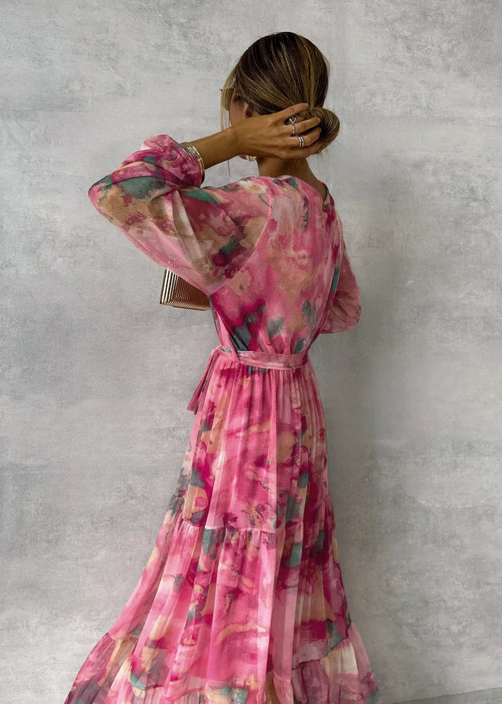 Lieke™ - Wrap Dress with Floral Pattern