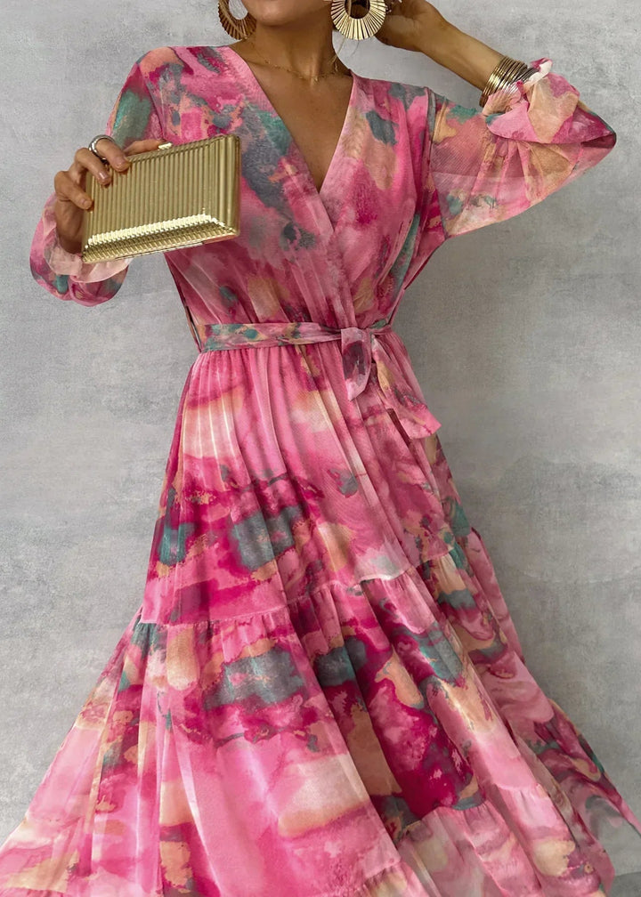 Lieke™ - Wrap Dress with Floral Pattern