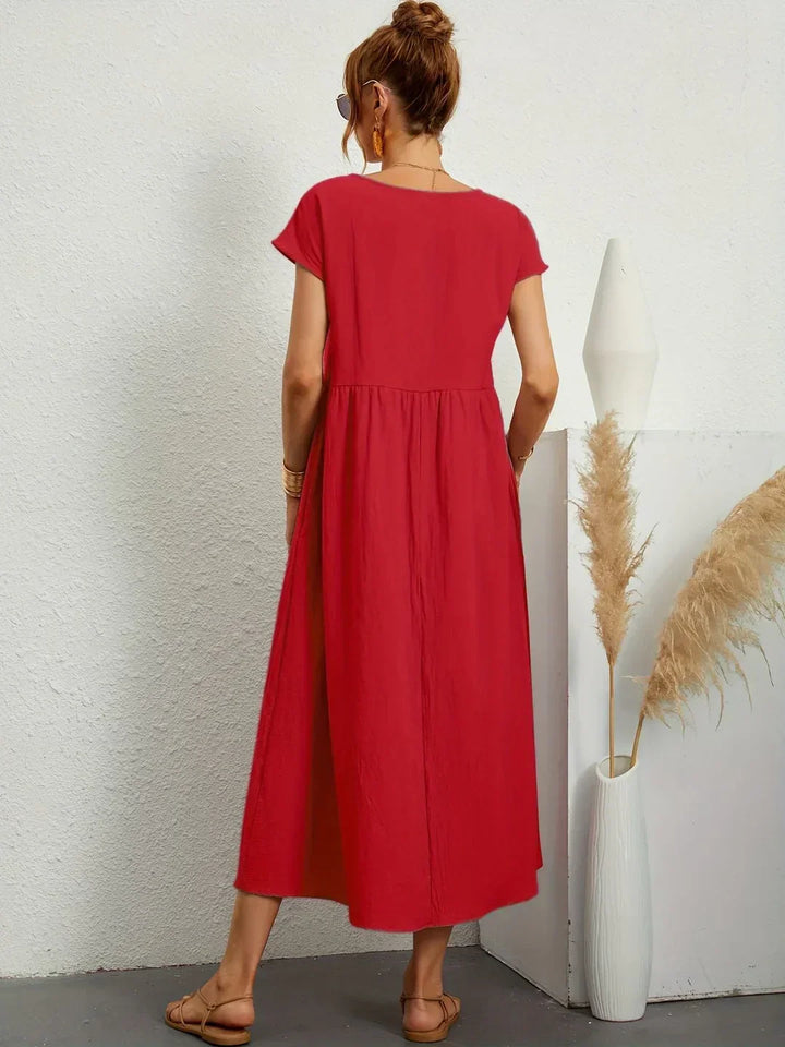 GABRIELLE™ — A Flowing Midi Dress with Timeless Elegance