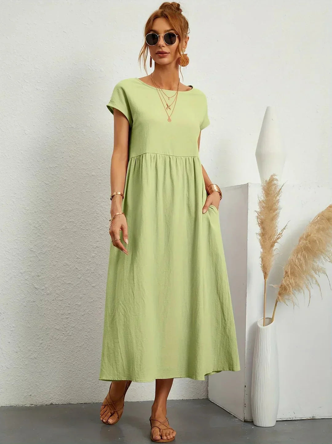 GABRIELLE™ — A Flowing Midi Dress with Timeless Elegance