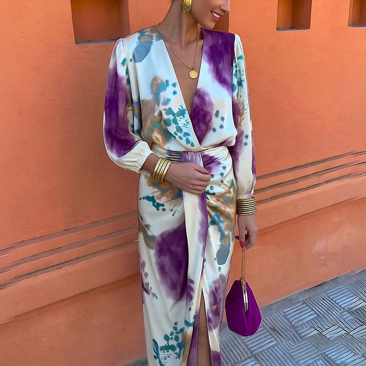 The Spark | Chic Midi Dress with Sophisticated Patterns