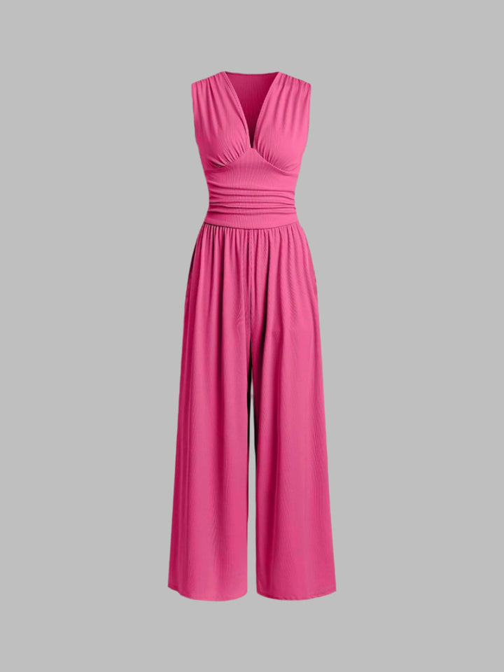 CHARITY™ – Chic Sleeveless Wide-Leg Jumpsuit