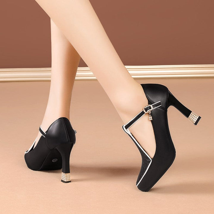 Aurora – T-Bar Jewel Court Shoes