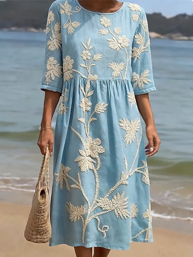 ORLINA | Casual Floral Print Dress