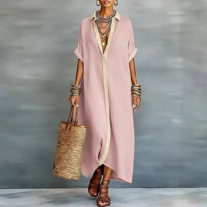 Anastasia™ | European Long button-up Shirt Dress