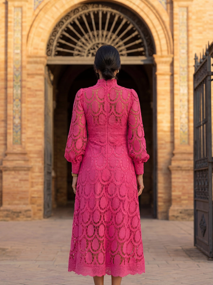 CLAIRE | Elegant Lace Maxi Dress with Long Sleeves