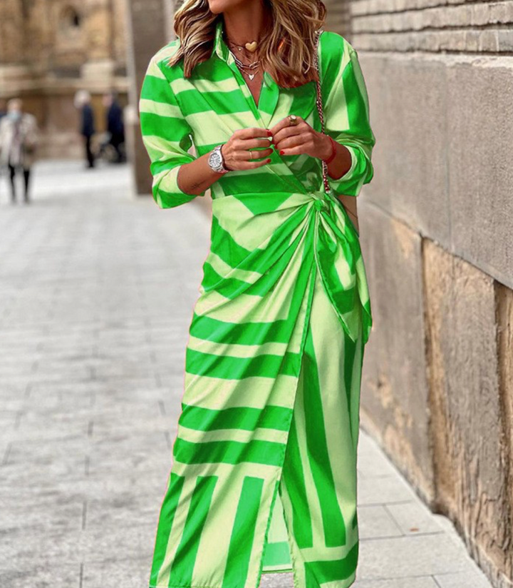 ELVINA™ | Printed Wrap Dress