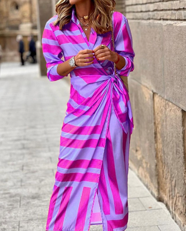 ELVINA™ | Printed Wrap Dress