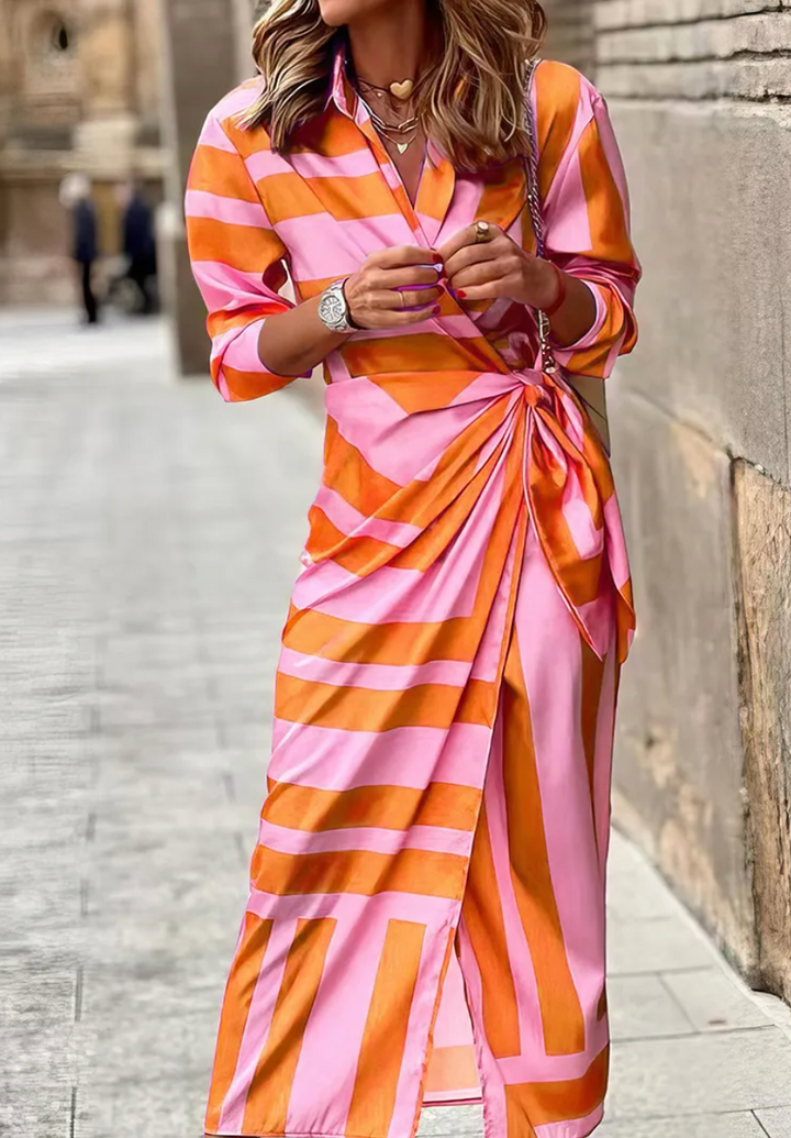 ELVINA™ | Printed Wrap Dress