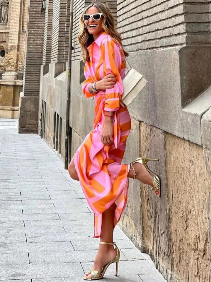 ELVINA™ | Printed Wrap Dress