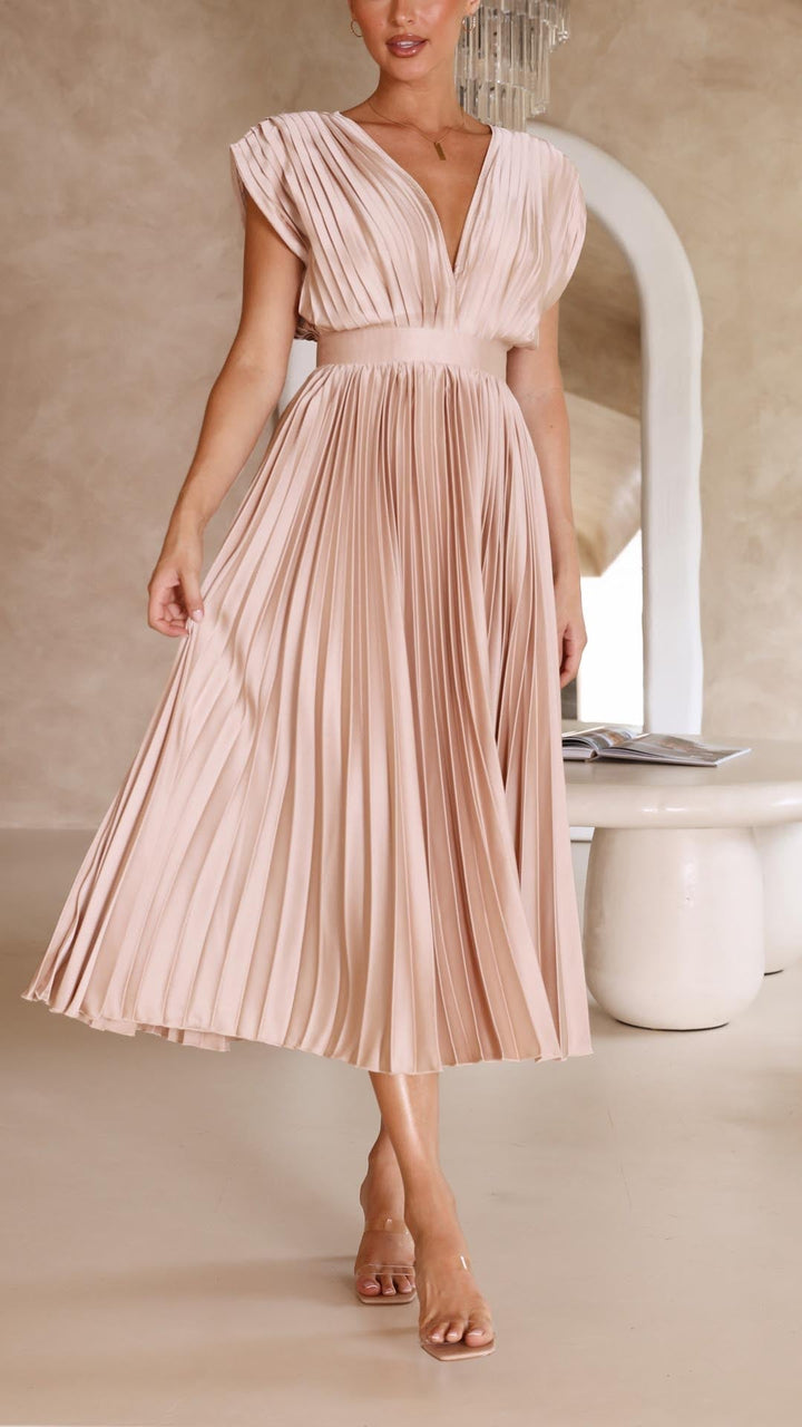 Radiant Elegance | Pleated Dress