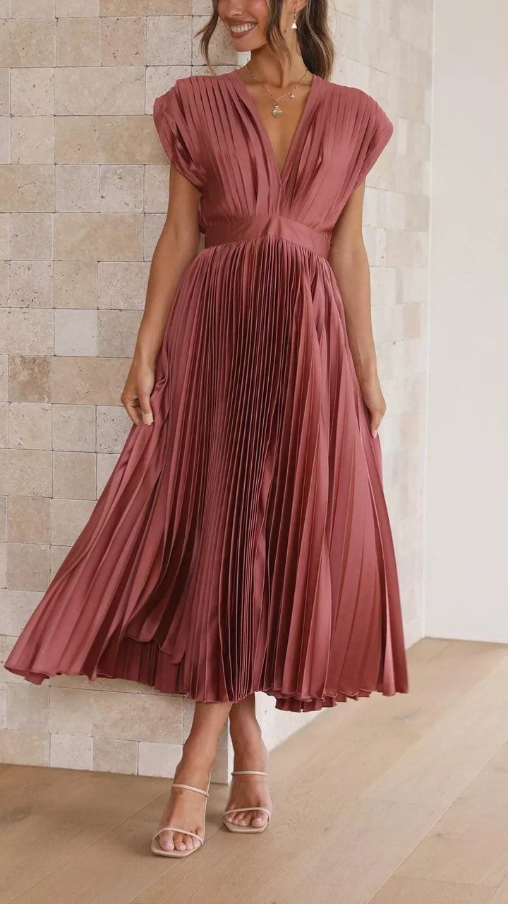 Radiant Elegance | Pleated Dress